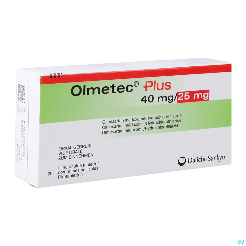Olmetec plus 40 mg/25 mg comp pell 28