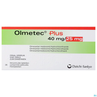 Olmetec plus 40 mg/25 mg comp pell 28