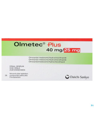 Olmetec plus 40 mg/25 mg comp pell 28