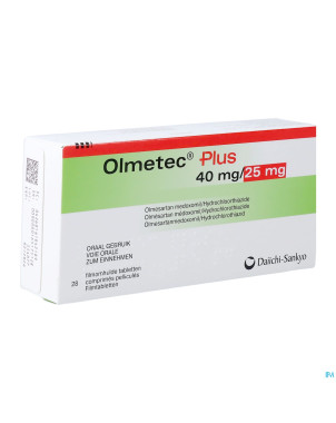 Olmetec plus 40 mg/25 mg comp pell 98