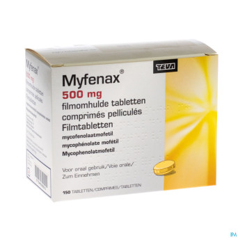 Myfenax teva 500mg comp pell 150x500mg