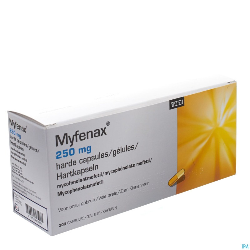 Myfenax teva 250mg caps 300x250mg