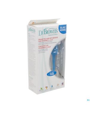 Dr brown biberon 2x240ml verre    escos