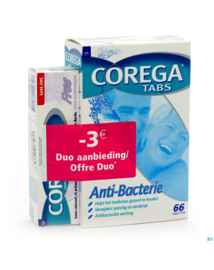 Corega duo free & tabs antibact
