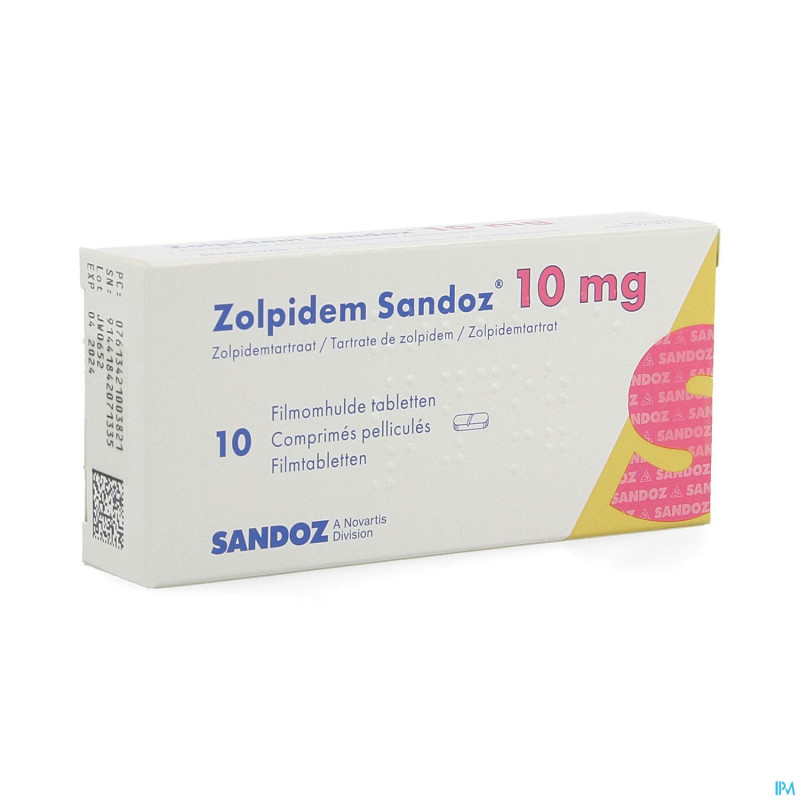 Zolpidem sandoz 10mg tabl 10 x 10 mg