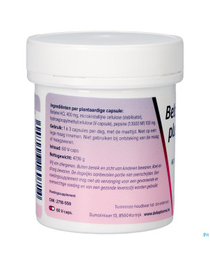 Betaine hcl + pesine    v-caps  60    deba