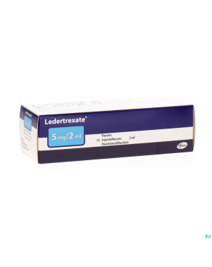 Ledertrexate 5 mg fl inj 12x  5mg/2 ml