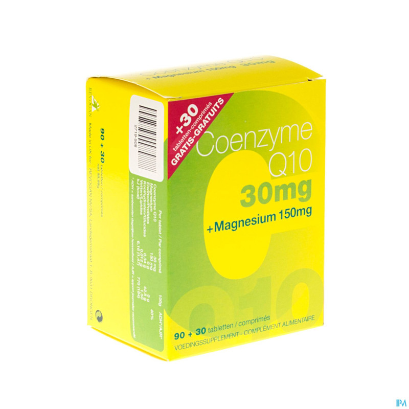 Coenzyme q10 30mg+magnes.  tabl 90+30 5803 revogan