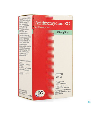 Azithromycine 200mg/5ml eg pulv susp buva 37,5 ml
