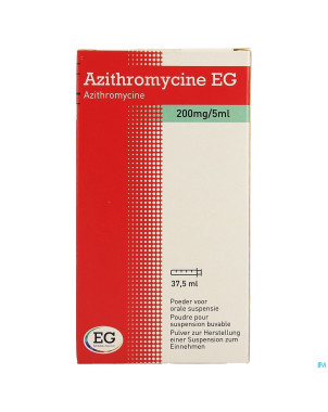 Azithromycine 200mg/5ml eg pulv susp buva 37,5 ml