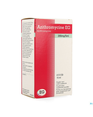 Azithromycine 200mg/5ml eg pulv susp buvable 15ml