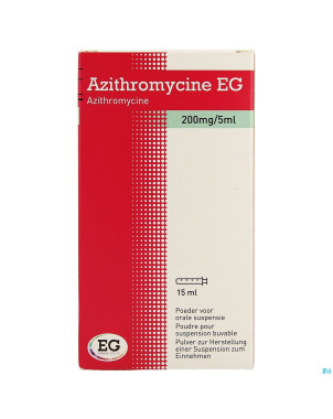 Azithromycine 200mg/5ml eg pulv susp buvable 15ml