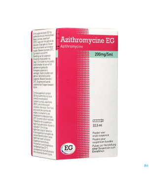 Azithromycine 200mg/5ml eg pulv susp buva 22,5 ml