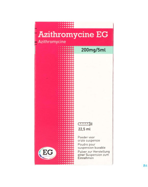 Azithromycine 200mg/5ml eg pulv susp buva 22,5 ml
