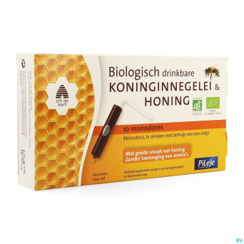 Gelee royale et miel bio buvable unidose 10x10ml