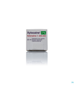 Xylocaine 2% adrenaline 1:200 000 sol inj 20 ml