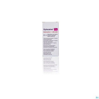 Xylocaine 1% adrenaline 1:200 000 sol inj 20 ml