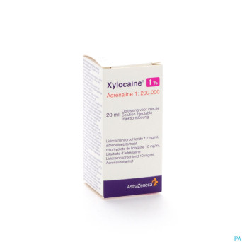 Xylocaine 1% adrenaline 1:200 000 sol inj 20 ml