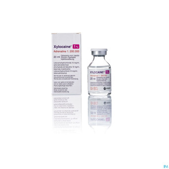 Xylocaine 1% adrenaline 1:200 000 sol inj 20 ml