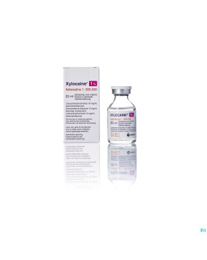 Xylocaine 1% adrenaline 1:200 000 sol inj 20 ml