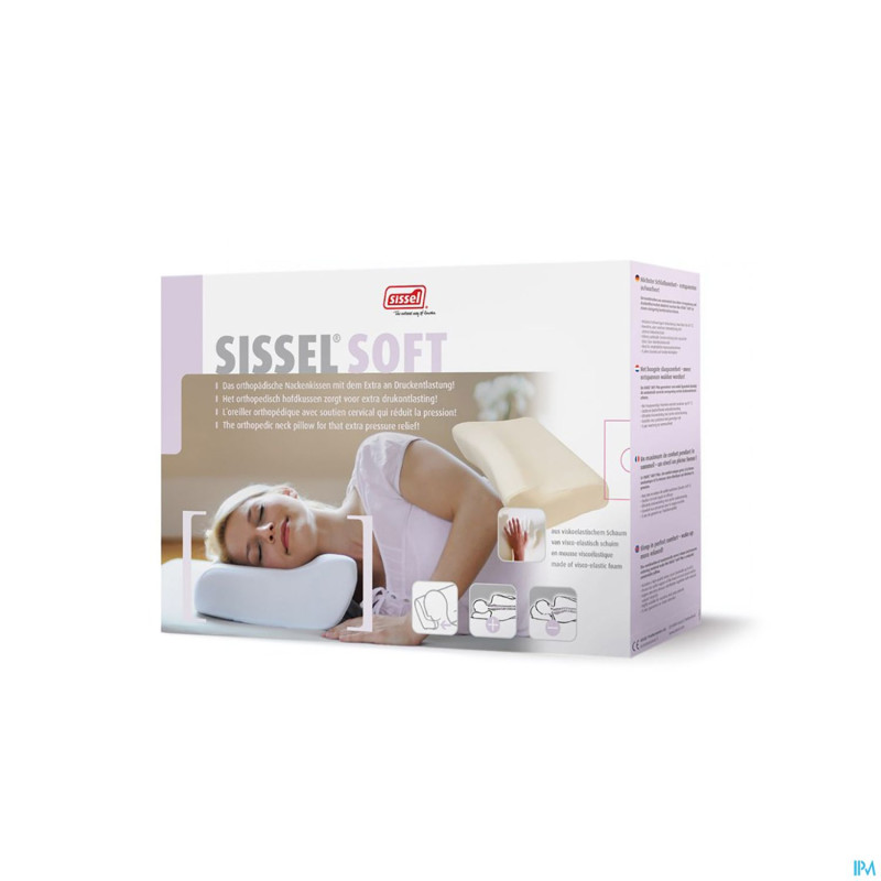 Sissel soft oreiller visco-elastique+taie velours