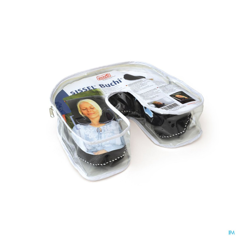 Sissel buchi bleu oreiller nuque garni de sarrasin