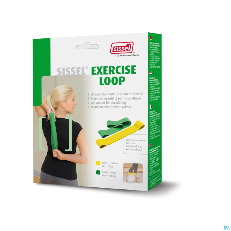 Sissel exercise looop set 2 pieces (vert et jaune)