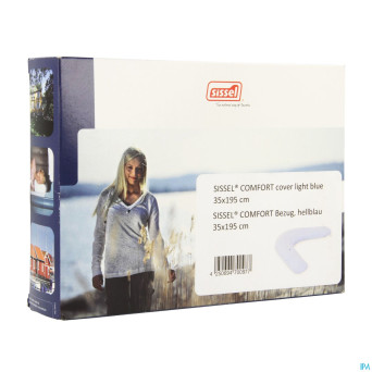 Sissel housse bleue coton pour coussin comfort