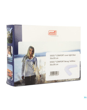 Sissel housse bleue coton pour coussin comfort
