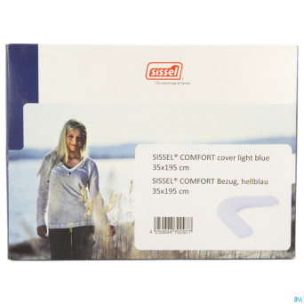 Sissel housse bleue coton pour coussin comfort