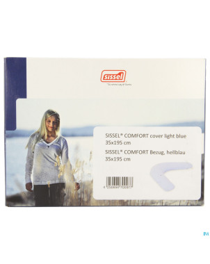 Sissel housse bleue coton pour coussin comfort