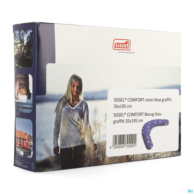 Sissel housse coton graffiti pour coussin comfort