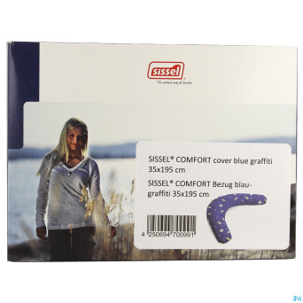 Sissel housse coton graffiti pour coussin comfort