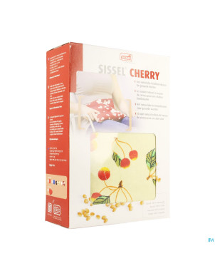 Sissel cherry coussin noyaux cerise 23x26cm