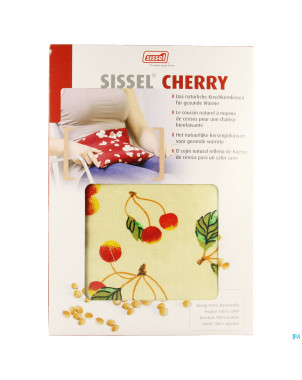 Sissel cherry coussin noyaux cerise 23x26cm