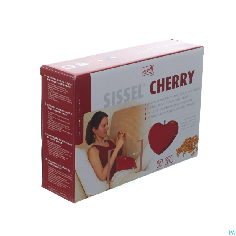 Sissel cherry coussin noyaux cerise forme coeur