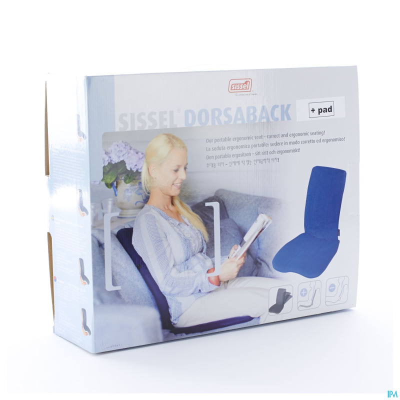 Sissel dorsaback +pad support dos+lombaire gris