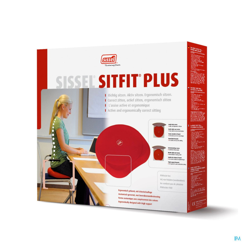 Sissel sitfit plus coussin ballon rouge + pompe