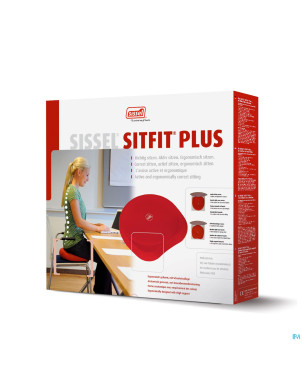 Sissel sitfit plus coussin ballon rouge + pompe