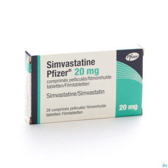 Simvastatine pfizer 20 mg comp  28 x 20 mg