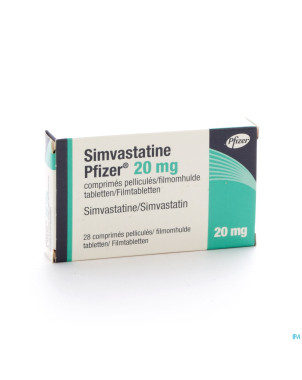 Simvastatine pfizer 20 mg comp  28 x 20 mg