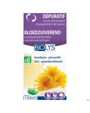 Biolys bardane-pissenlit tisane    tea-bags 20