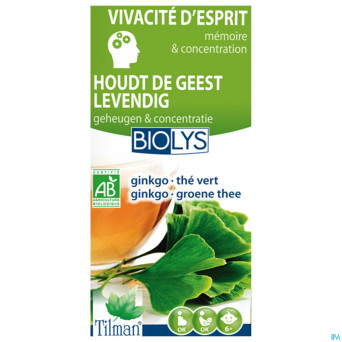 Biolys ginkgo-the vert tisane    tea-bags 20