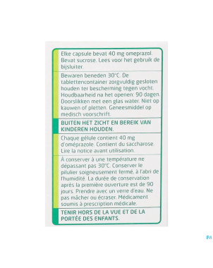 Omeprazol teva 40mg caps gastro resist pilulier 28