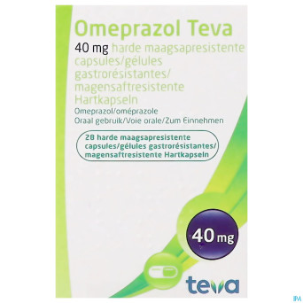 Omeprazol teva 40mg caps gastro resist pilulier 28