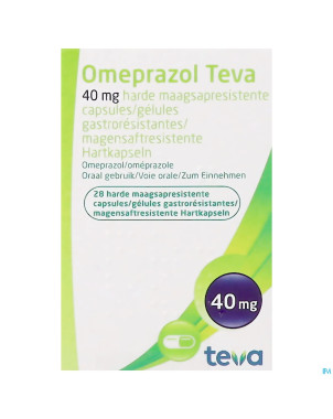 Omeprazol teva 40mg caps gastro resist pilulier 28