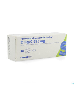 Perindopril/indapamide sandoz tabl 90x2mg/0,625mg