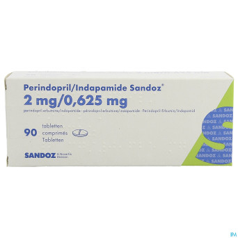 Perindopril/indapamide sandoz tabl 90x2mg/0,625mg