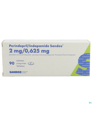 Perindopril/indapamide sandoz tabl 90x2mg/0,625mg