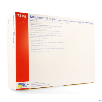 Metoject 50mg/ml sol inj ser pre  7,5mg/0,15ml 12